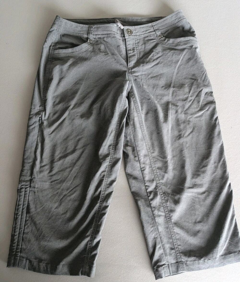 Kuhl Trekr Kapri Pants 8 Gray Stretch Hiking Outdoor Capri Cropped Camping